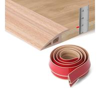 Self Adhesive Floor Transition Strip, 1.2m Threshold Strips for Doorways, Floor Edge Trim for Carpet, Laminate, Vinyl, Tile and Wood Floors (for 7-10mm Height Difference, Natural Oak Wood Grain)