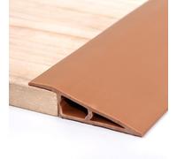 Self Adhesive Floor Transition Strip,1M Doorway Threshold Ramp Reducer Carpet Trim Strip for Tile,Wood (Light Brown,50-10MM)