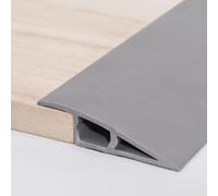 Self Adhesive Floor Transition Strip,1M Doorway Threshold Ramp Reducer Carpet Trim Strip for Tile,Wood (Grey,70-15MM)