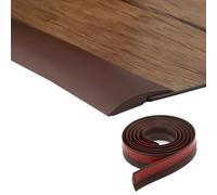 Self Adhesive Floor Transition Strip, 2m Threshold Strips for Doorways, Floor Edge Trim for Carpet, Laminate, Vinyl, Tile and Wood Floors (for 1-3mm Height Difference, Brwon)