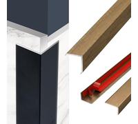 Self Adhesive Floor Transition Strip Aluminum Wood Effect L Shaped Door Threshold Strip Flooring Edge Trim Laminate Floor Transition Strips Stick Down 90cm(Light Wood,W25*H10mm*L0.9m)