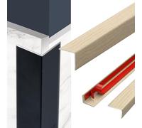 Self Adhesive Floor Transition Strip Aluminum Wood Effect L Shaped Door Threshold Strip Flooring Edge Trim Laminate Floor Transition Strips Stick Down 90cm(Misty Mocha,W25*H10mm*L0.9m)