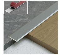 Self-Adhesive Floor Transition Strip, Threshold Cover Wood to Tile, Wall Seam Decor Trims, Flat Carpet Edging Trim Strip(Gray,50mm/1.97in)