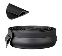 Self-Adhesive Floor Transition Strip - Waterproof PVC Edge Protector, 1-20 M Long, 3.2 cm Wide for Safe Home Decoration(Black,L15m)