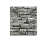 Self Adhesive Foam Brick Wallpaper Waterproof 3D Wall Stickers DIY Soundproof Anti-Collision Decals(Grey)