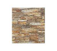 Self Adhesive Foam Brick Wallpaper Waterproof 3D Wall Stickers DIY Soundproof Anti-Collision Decals(Yellow)