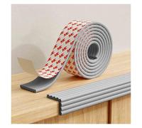 Self Adhesive Foam Safety Bumpers Edge Corner Guards Anti Collision Strips Padding For Furniture Cabinet Stair Steps Table Wall Protection Your Family Proofing Home(Grey,2m/6.5ft)