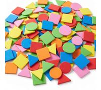 Self-Adhesive Foam Shapes for Crafts About 1000Pcs Assorted Sizes & Vibrant Colors EVA Foam Geometric Shapes Bulk Set, 3D Stickers for Classroom Art Projects & DIY Decorations