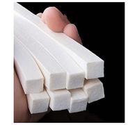 Self Adhesive Foam Strip, White Square Silicone Foam Seal Tape 1m Multiple Sizes for Doors Windows(8x8mm)