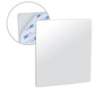 Self Adhesive Fogless Shower Mirror for Shaving - Anti Fog Bathroom Mirror with Sticky 3M Back Tape, Frameless & Unbreakable Plastic Mirror - 16cm x 16cm (Square)