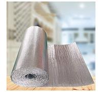 Self-Adhesive Foil Insulation Ideal Insulating Wrap Easy Install Bubble Radiator Reflector Reflective Bubble Foil for Pipe, Wall, Roof, Attic, Loft, Floor, Shed, Greenhouse, Garage Vapour Barrier ( Si