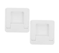 Self-Adhesive Foldable Cabinet Door Pulls 1.89In ABS Handles for Safety Anti-Collision Stick-on Drawer Handle Set of 2 White
