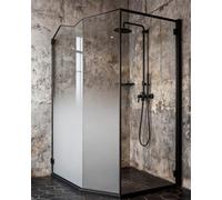 Self-Adhesive Frosted Glass Film for Shower Door, 5 ft High, Decorative Window Privacy Film, One Way Door Sticker, Custom Wide Size 20x60 inches