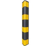 Self-Adhesive Garage Wall Protector - 20pcs L-Shaped Reflective Corner Guards for Parking Lots & Garages, Black Edge Corner Safety Bumpers, Durable Wall Protection.