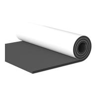 Self-Adhesive Garage Wall Protector, Basketball Pole Pad 3.28ft Wide Foam Column Protector, Leather Pole Wrap Padding for Basement Post, Gym, Parking Lot Safety(White,Length 2m/6.56ft)