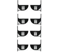 Self-Adhesive Garbage Bag Dispenser, 4 Pairs Waterproof Wall Mounted Garbage Bag Holders Wall Mounted Plastic Bag Holder No Punching Trash Bag Holder for Tin Foil Rubbish Bag (Black)