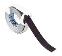 Self-Adhesive Glossy Labeling Tape for Embossers, 3/8in x 9-34ft Roll, Black