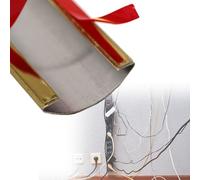 Self-Adhesive Gold Cable Hider - 130cm Floor Cord Cover Pet-Proof Cord Management Kit No Chew Cable Raceway for Hiding Wires 4cm Width Durable and Stylish Solution