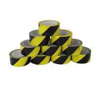 Self Adhesive Hazard Warning Floor Barrier Tape Durable 50mm x 33m [24 Pack]