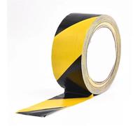 Self Adhesive Hazard Warning Tape , Black And Yellow Hazard Warning Tape Multiple Sizes(25mm)