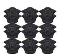 Self-Adhesive Heel Cushion Pads, Heel Pads Multicolor 12/18 pcs for Sport Shoes Too Big Adjustable Cushion Insert Protector(Black,18pcs)