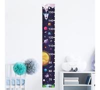 Self-Adhesive Height Gauge Wall Sticker | Planets in The Galaxy - Children's Bedroom Wall Decoration | 1 Sheets of 30 x 50 cm