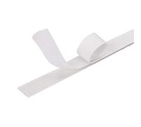 Self Adhesive Hook and Loop Strip Tape Set, Double Sided Sticky Tape, White 1.6cm-25m
