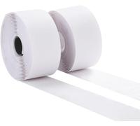 Self Adhesive Hook and Loop Tape,5M × 50 mm Width Heavy Duty Sticky Fastening Tape, Double-Sided Sticky Tape Backed Fastening, Double Sided and Removable Ideal for Home, Office & DIY Crafts,White