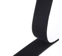 Self-Adhesive Hooks and Loop Tape 1 Meter Black White Sticky Back Fastener Strips DIY Nylon Closure for Indoor Projects 2cm Width Strong Resilient No Lint Pressure Sensitive Fastening(black)