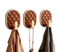 Self-Adhesive Hooks - No Drilling Removable Bracket | Adhesive Hooks for Walls Without Damage | For Shower Door Bathroom Bedroom Living Room Kitchen House Flat Towel Coat Keys