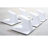 Self Adhesive Hooks Small Square White 5 Pc/S