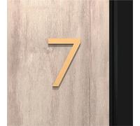 Self Adhesive House Numbers Black/Gold/Silver Door Number Stickers 2/3/4 Inch Modern Acrylic Address Mailbox Number for Outside Hotel Apartment Yard Post Courtyard Cafe Plaque(Gold 7,2In)