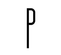Self Adhesive House Numbers Door Stickers Black 4 Inch 10cm Modern Address Mailbox Number for Outside Signs Plaques Stick On, Exterior Decorative, for Street Yard Room(P)