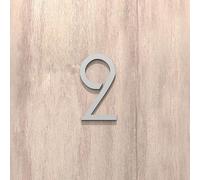 Self Adhesive House Numbers Sticker 2/3.2/4/5/6 Inch Modern Door Number Black/Gold/Silver Acrylic Mailbox Address Sign, for Yard Wall Decor Garden Room Hotel Street Cafe Office Outdoor(Silver 2,2In)