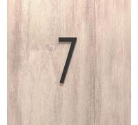 Self Adhesive House Numbers Sticker 2/3.2/4/5/6 Inch Modern Door Number Black/Gold/Silver Acrylic Mailbox Address Sign, for Yard Wall Decor Garden Room Hotel Street Cafe Office Outdoor(Black 7,3.2In)