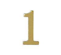 Self Adhesive House Numbers Sticker 2 Inch Gold/Bronze Aluminum Alloy Door Number 3D Modern Mailbox Address Sign for Outside Apartment Wall Decor Yard Street Garden Outdoor Room(Bronze 1)