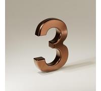 Self Adhesive House Numbers Stickers 1.4/2/3/4 Inch Modern ABS Door Number Golden/Silver/Bronze Mailbox Address Sign Exterior Decorative, for Room Office Apartment Hotel Garden(Bronze 3,4In)