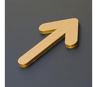 Self Adhesive House Numbers Stickers 2/3.2/4/5/6 Inch Modern Acrylic Door Number Golden Mailbox Address Sign, for Apartment Room Wall Decor Hotel Exterior Decorative Office Garden Cafe(Arrow,6In)