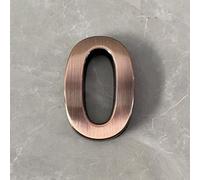 Self Adhesive House Numbers Stickers 2/3/4 Inch Modern ABS Door Number Bronze Mailbox Address Sign, for Apartment Room Office Hotel Wall Decor Exterior Decorative Garden Cafe(0,2In)