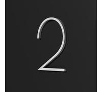 Self Adhesive House Numbers Stickers 2/3/4 Inch Modern Acrylic Door Number Black/Golden/Silver Mailbox Address Sign, for Office Room Wall Decor Apartment Cafe Hotel Garden Yard(Silver 2,3In)