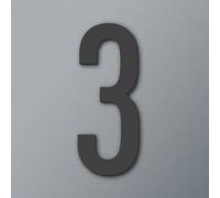 Self Adhesive House Numbers Stickers 2/3/4 Inch Modern Acrylic Door Number Golden/Black Mailbox Address Sign, for Hotel Room Wall Decor Apartment Office Exterior Decorative Garden(Black 3,3In)