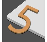 Self Adhesive House Numbers Stickers 2/3/4 Inch Modern Acrylic Door Number Golden/Black Mailbox Address Sign Exterior Decorative, for Room Apartment Office Hotel Wall Decor Garden Cafe(Gold 5,2In)