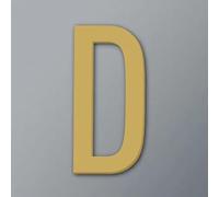 Self Adhesive House Numbers Stickers 2/3/4 Inch Modern Acrylic Door Number Golden/Black Mailbox Address Sign, for Hotel Room Wall Decor Apartment Office Exterior Decorative Garden(Gold D,2In)