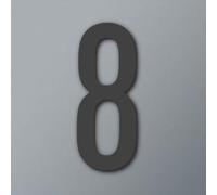 Self Adhesive House Numbers Stickers 2/3/4 Inch Modern Acrylic Door Number Golden/Black Mailbox Address Sign, for Hotel Room Wall Decor Apartment Office Exterior Decorative Garden(Black 8,3In)