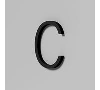 Self Adhesive House Numbers Stickers 2/3/4 Inch Modern Acrylic Door Number Golden/Silver/Black Mailbox Address Sign, for Hotel Wall Decor Room Office Apartment Garden Cafe(Black C,4In)