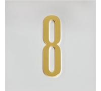 Self Adhesive House Numbers Stickers 2.75 Inch Modern Metal Door Number Golden Mailbox Address Letters Sign Exterior Decorative, for Room Apartment Office Wall Decor Hotel Cafe Garden(8)