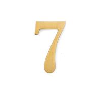 Self Adhesive House Numbers Stickers 2 Inch Modern Metal Brass Door Number Golden Mailbox Address Sign, for Cafe Hotel Wall Decor Room Office Apartment Exterior Decorative Garden Street(7)