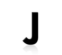 Self Adhesive House Numbers Stickers 3/4/5 Inch Modern Acrylic Door Number Letters Black Mailbox Address Sign Exterior Decorative, for Apartment Room Office Wall Decor Hotel Cafe Garden(J,3In)