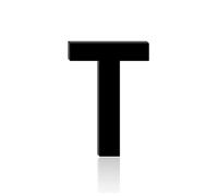 Self Adhesive House Numbers Stickers 3/4/5 Inch Modern Acrylic Door Number Letters Black Mailbox Address Sign Exterior Decorative, for Apartment Room Office Wall Decor Hotel Cafe Garden(T,4In)