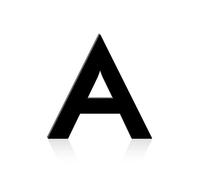 Self Adhesive House Numbers Stickers 3/4/5 Inch Modern Acrylic Door Number Letters Black Mailbox Address Sign Exterior Decorative, for Apartment Room Office Wall Decor Hotel Cafe Garden(A,3In)